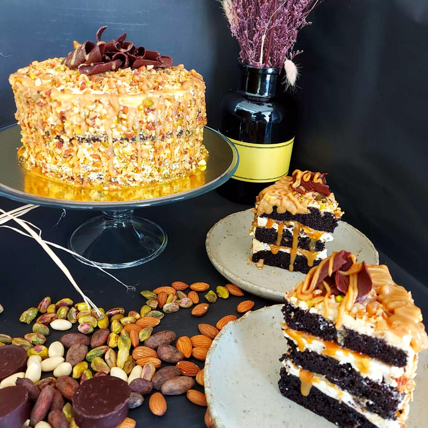 Nutty Caramel Cake