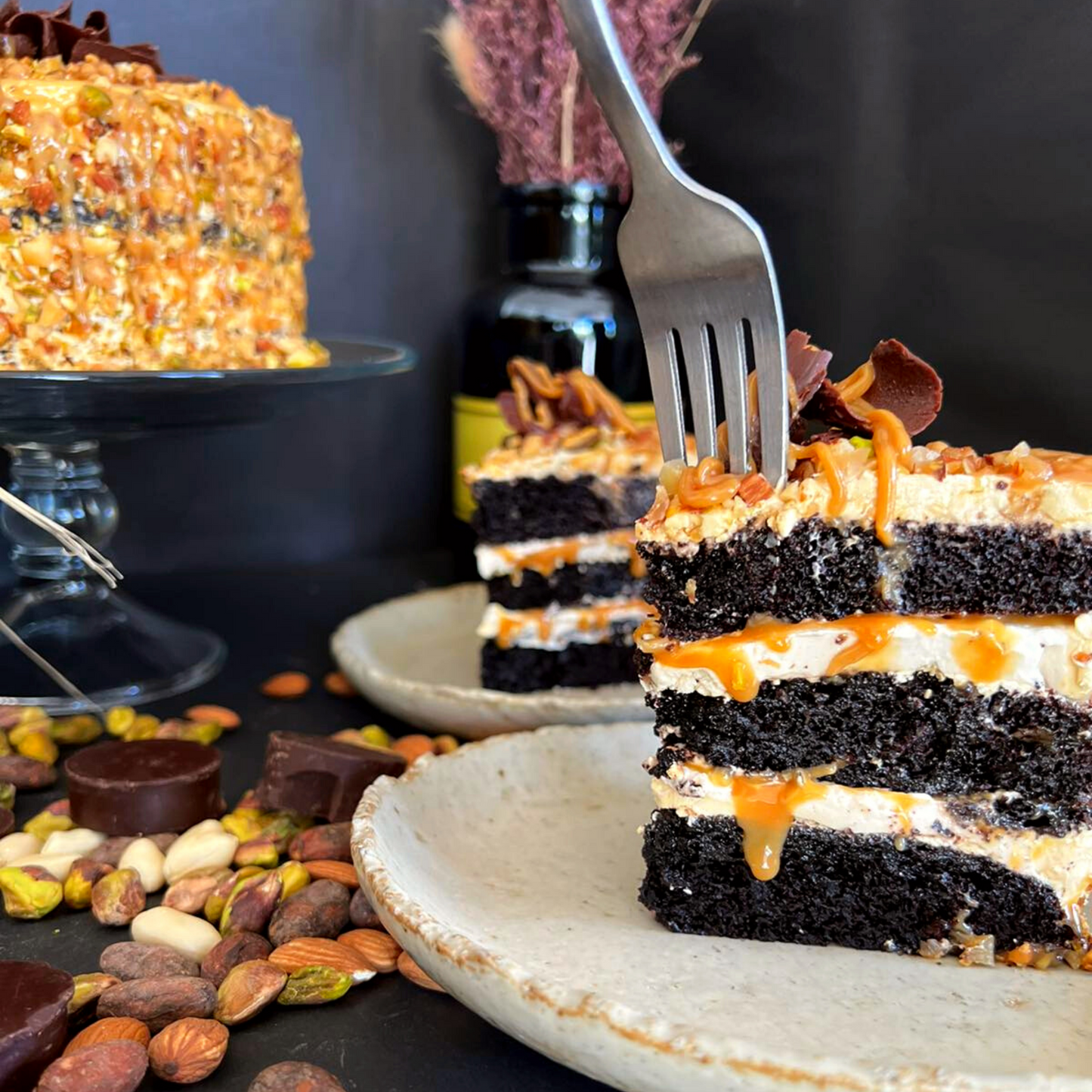 Nutty Caramel Cake