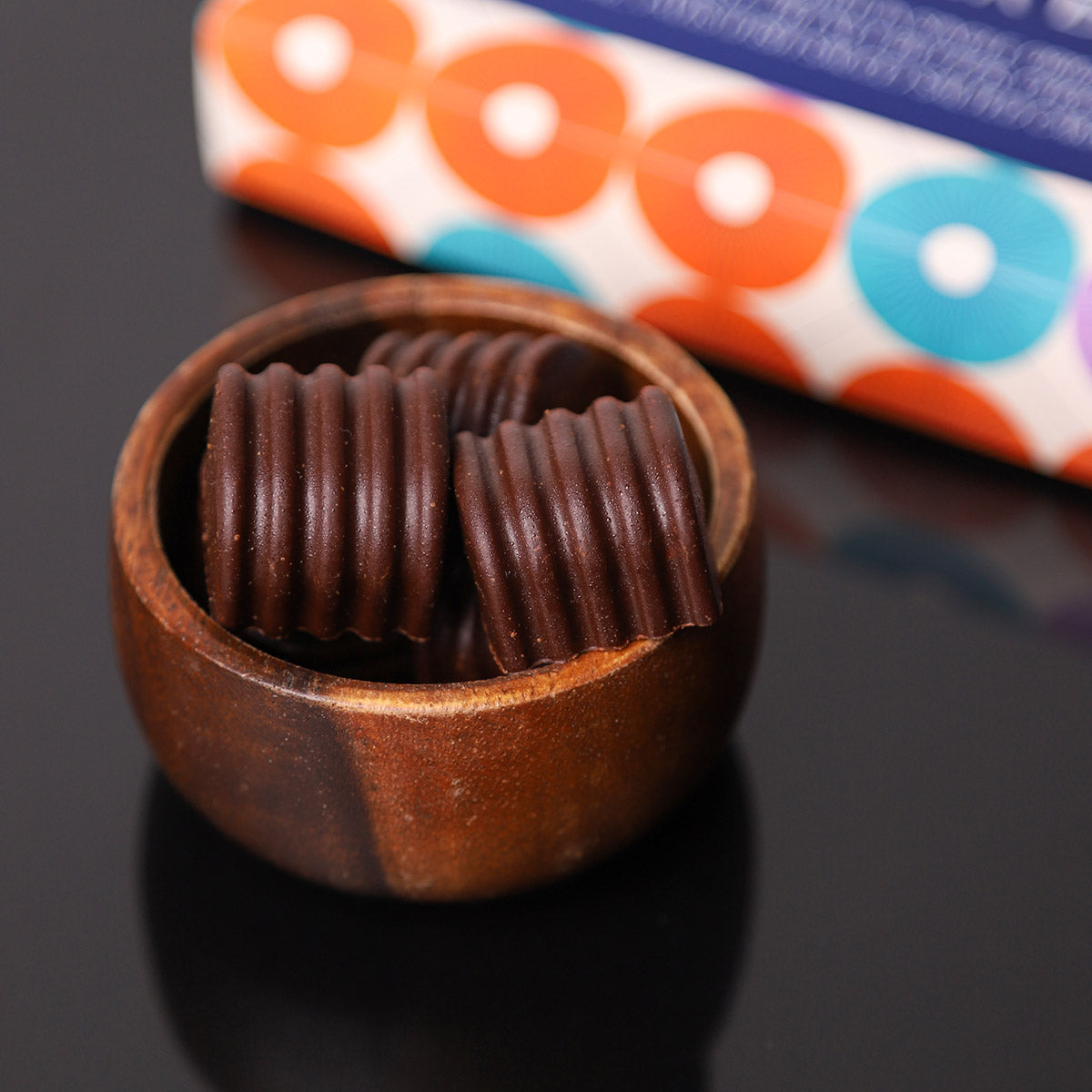 Dulce Gatas Bombs in a wooden dish